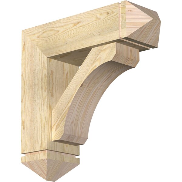 Ekena Millwork Legacy Arts and Crafts Rough Sawn Bracket w/ Offset Brace, Douglas Fir, 8"W x 26"D x 26"H BKT0806X26X26LEC03RDF - main